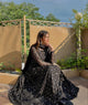 Black Faux Blooming Anarkali Style Sarara Suit Set