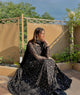 Black Faux Blooming Anarkali Style Sarara Suit Set