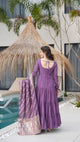 Premium Quality  Roman Silk Gown Anarkali Suit Set